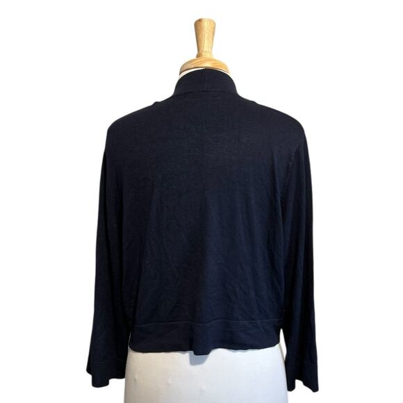 NWT Jessica Howard Open-Front Cardigan Shrug Bolero Women 1X Navy Blue XL - Picture 4 of 7